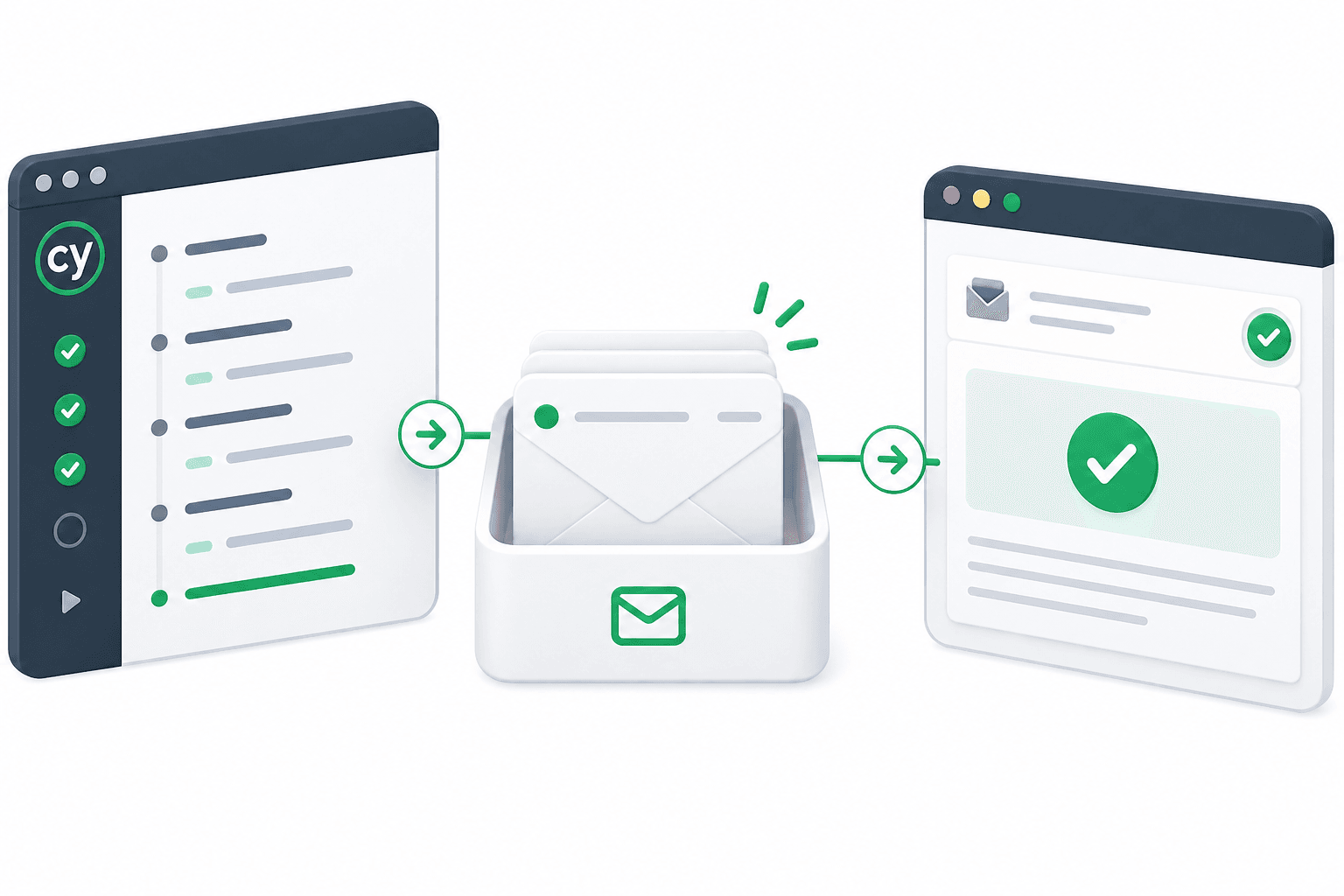 Cypress JavaScript test receiving email in a private inbox