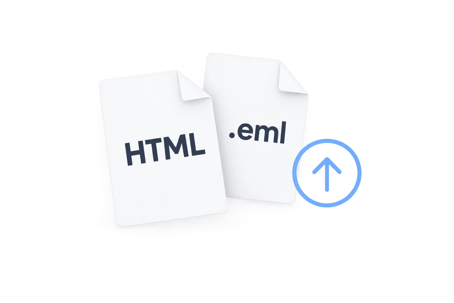 HTML and .eml files representing received message content