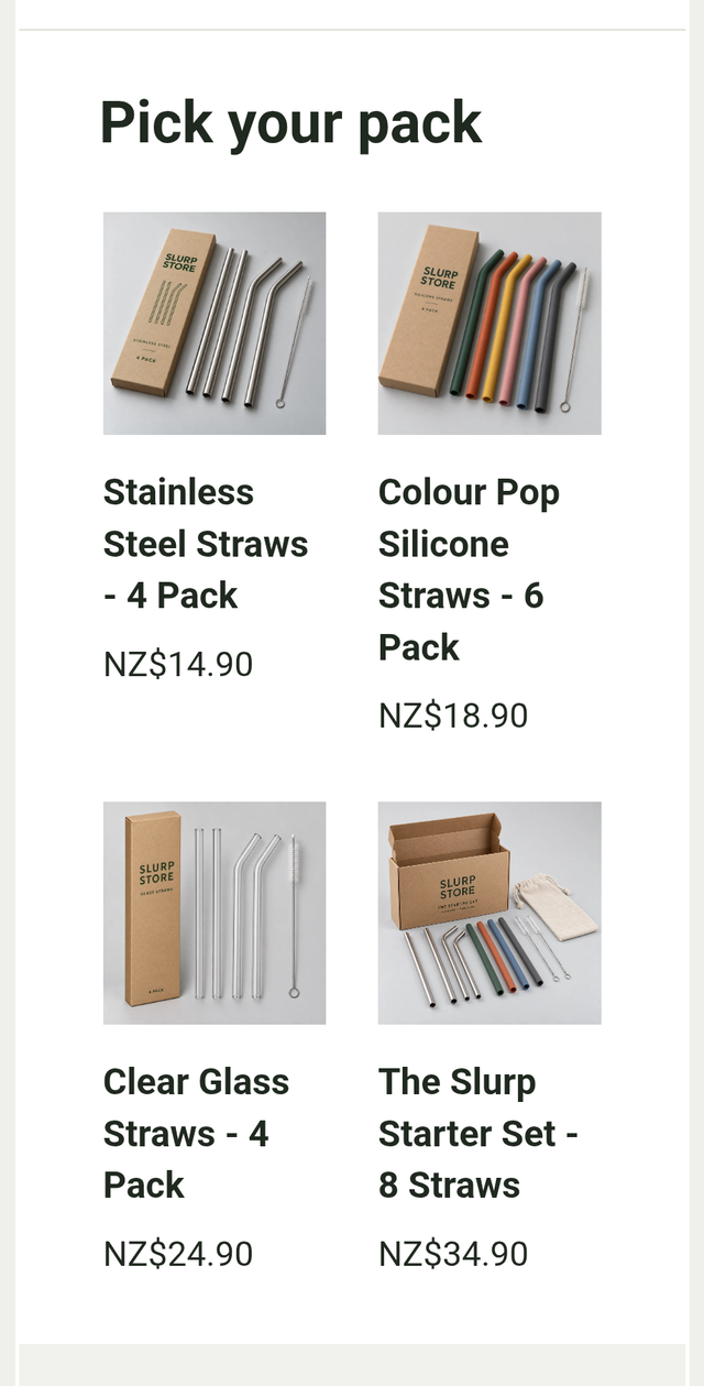 Product section of the Shopify test email in Gmail Android, with products in two columns