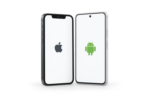Apple and Android phones for SMS testing