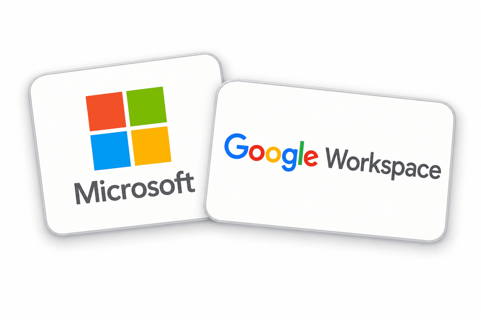 Microsoft 365 and Google Workspace provider cards