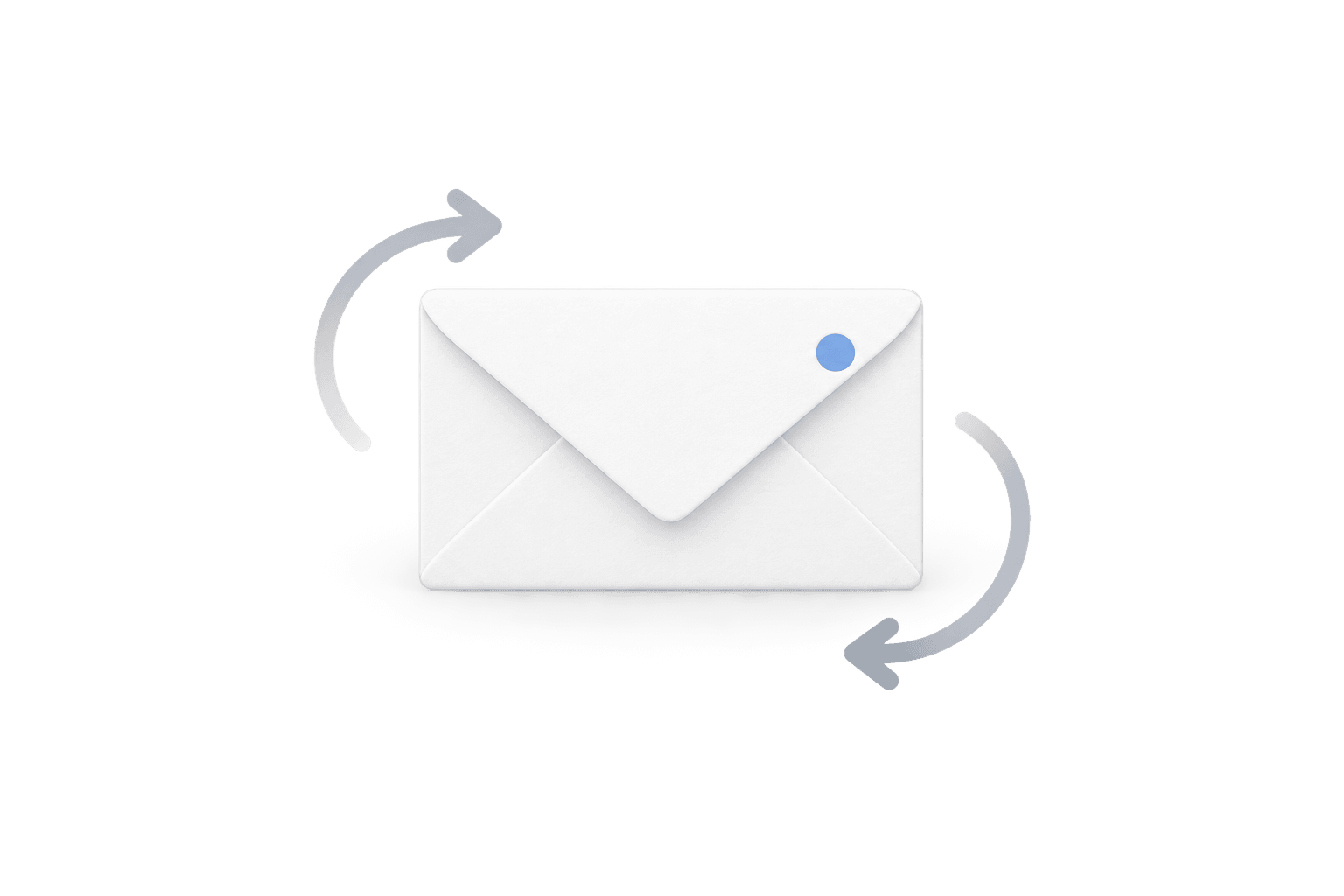 An email with repeat arrows for another preview check