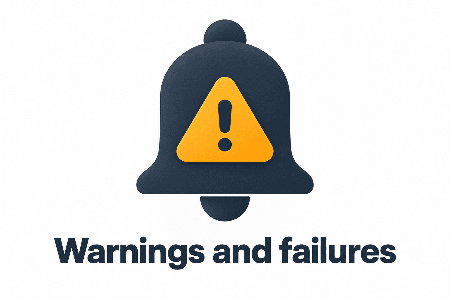 Warnings and failures notification illustration