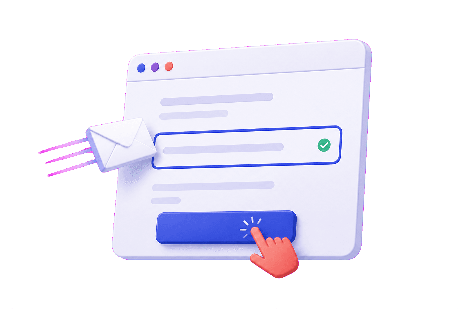 A generated test email address entered into an account form