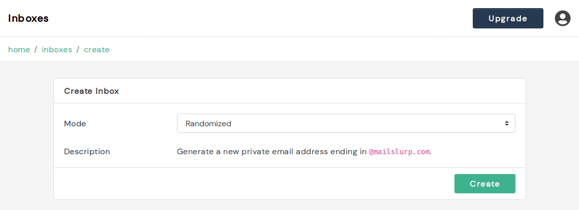 Generate Test Email Addresses with MailSlurp.