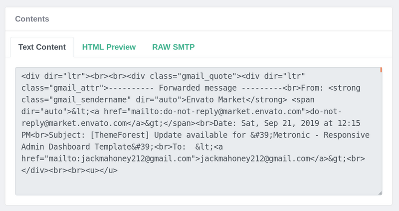 email text content