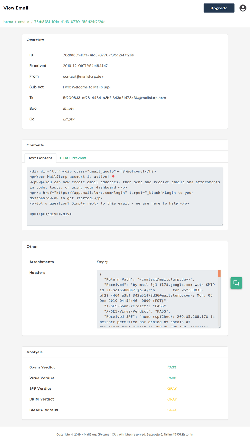 View email content