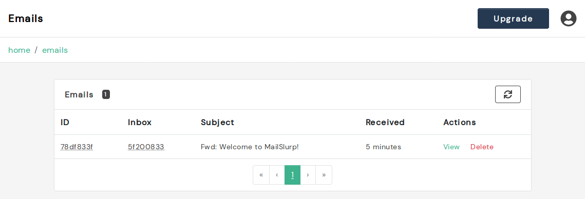 Viewing inboxes