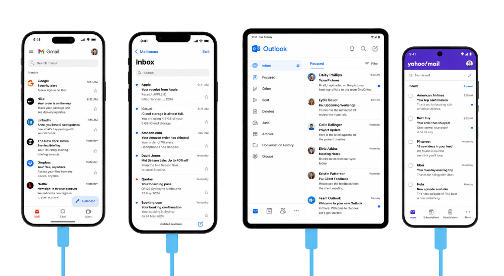 Device preview screenshots shown across connected phones and tablets
