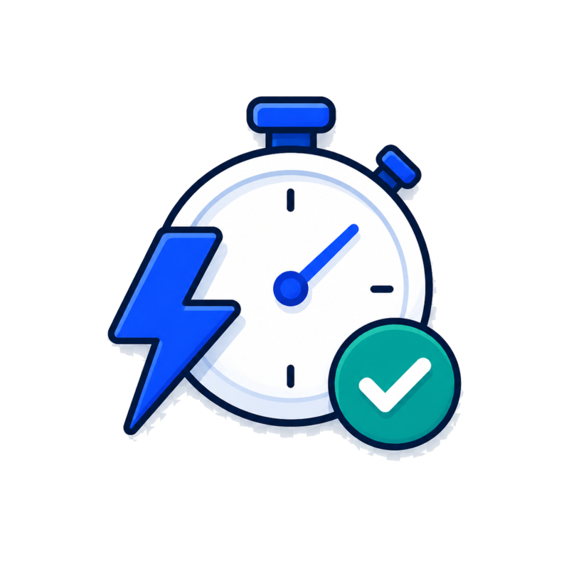 A fast stopwatch with a reliability check
