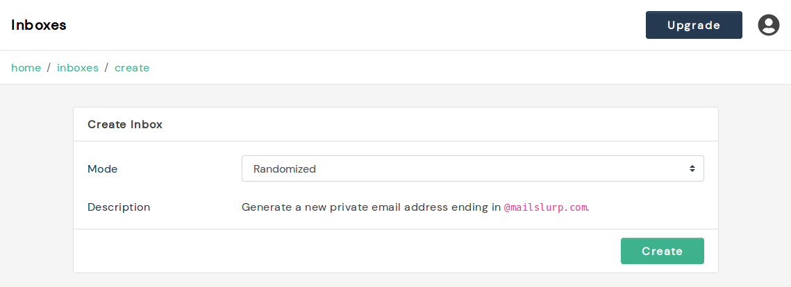create test email account
