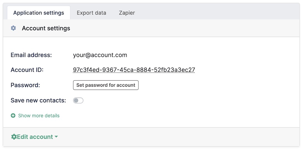 set password