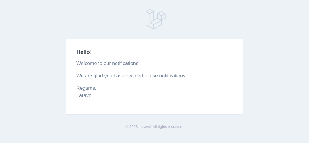 notification rendered