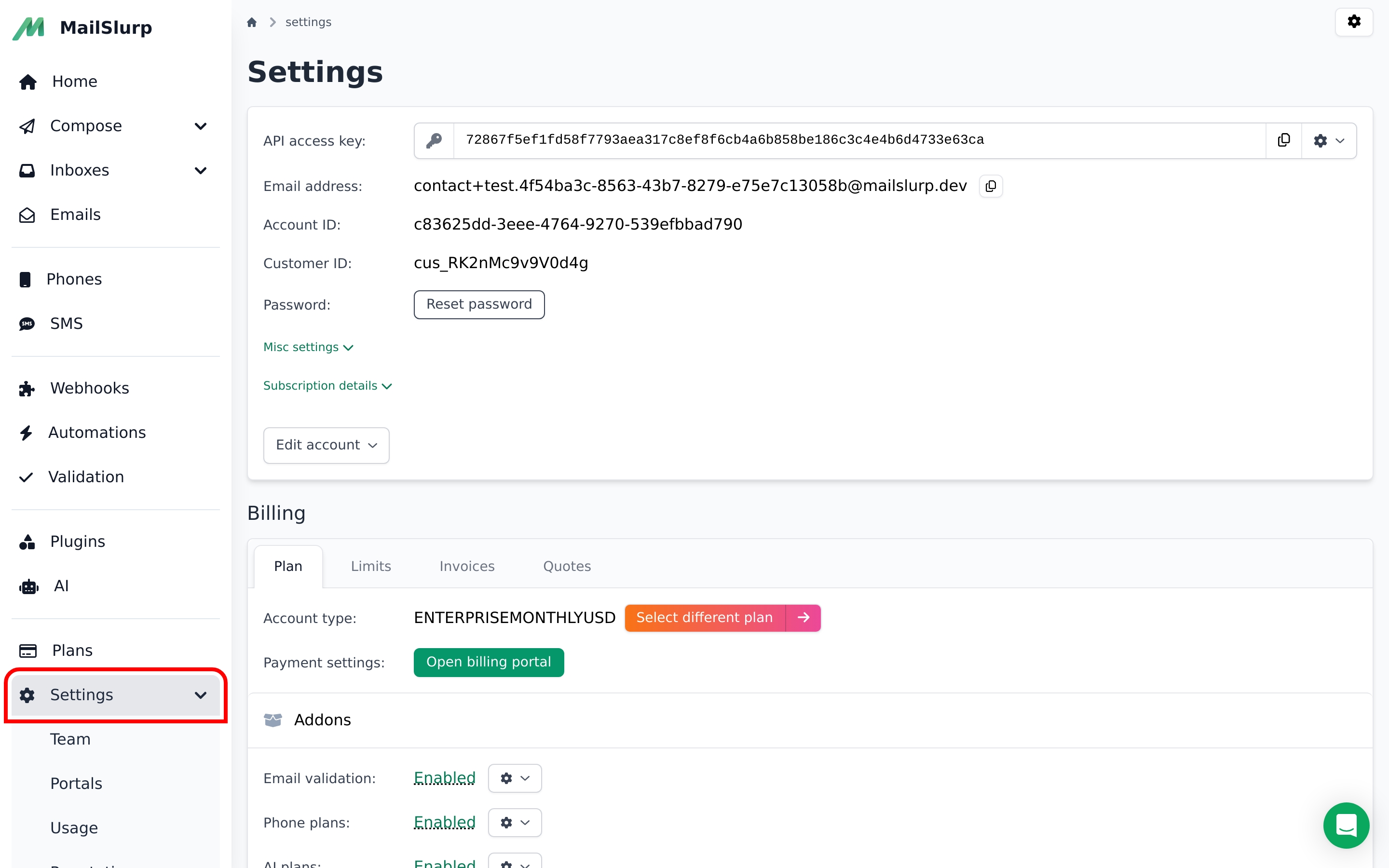 Find guest portals in dashboard: Click settings