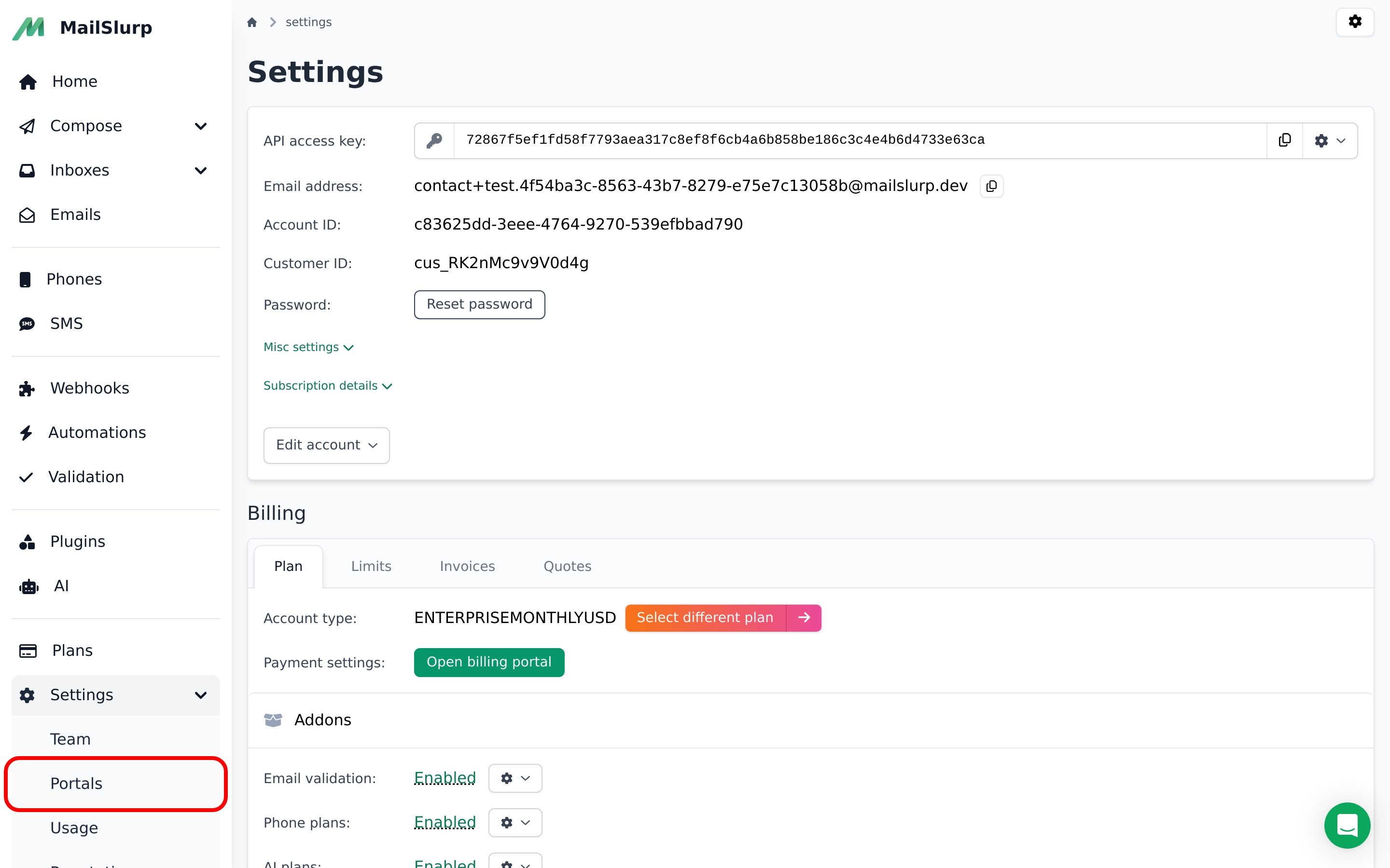 Find guest portals in dashboard: Click portals