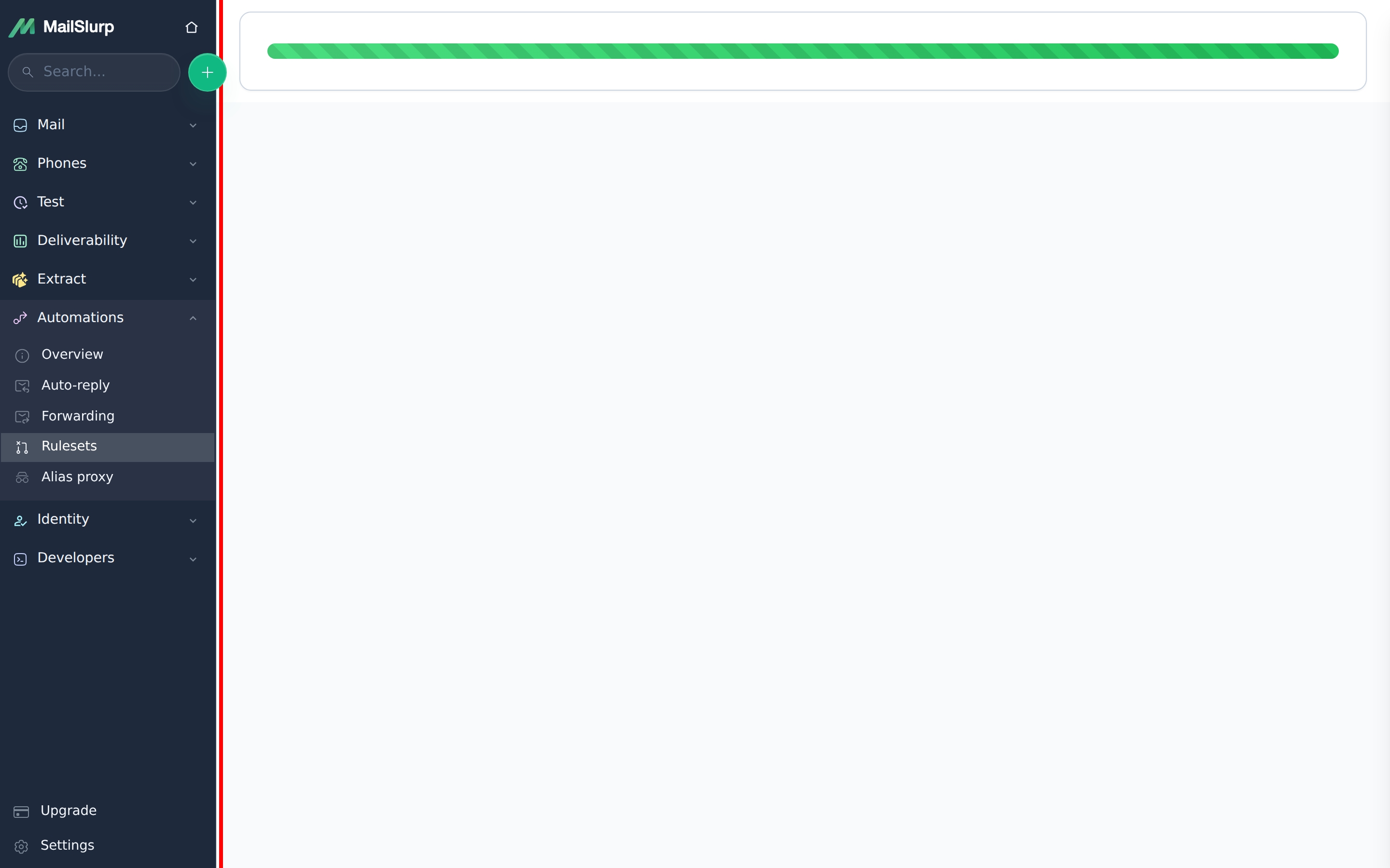Find rulesets in dashboard: Use sidebar