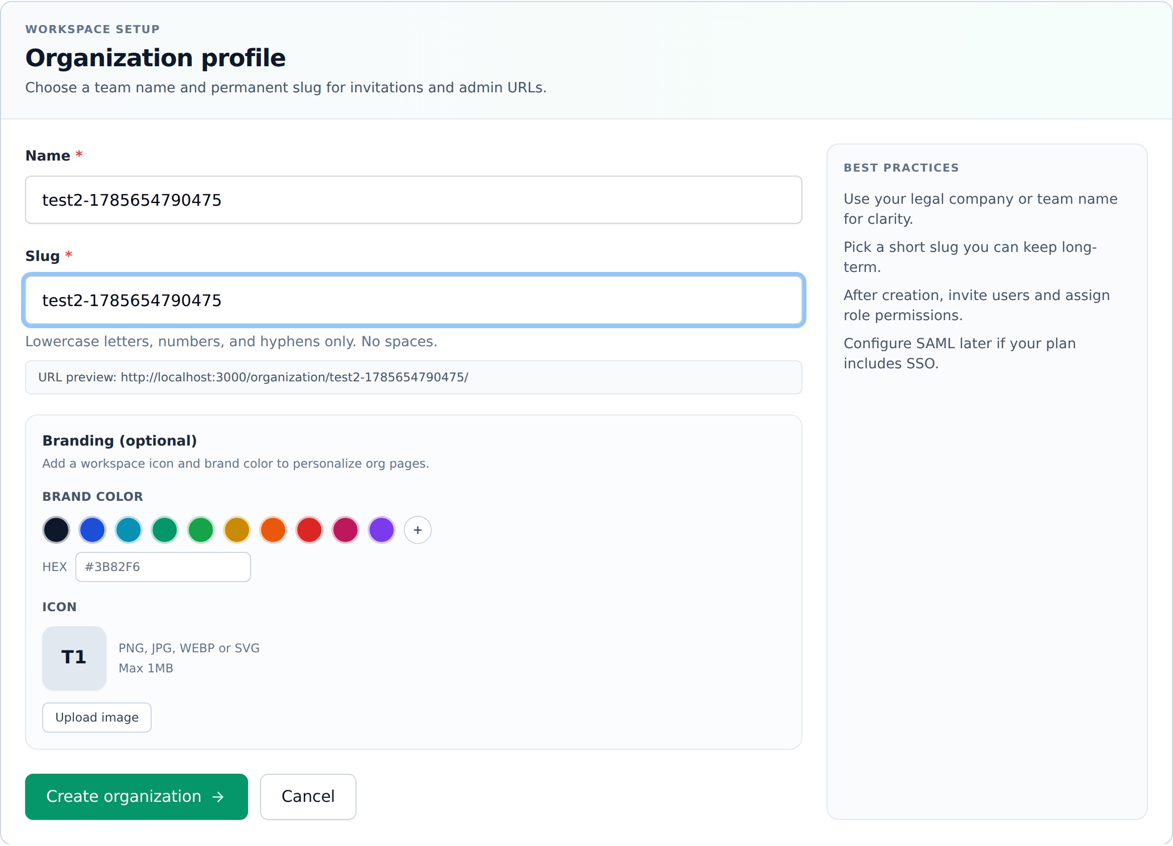 Create a MailSlurp organization