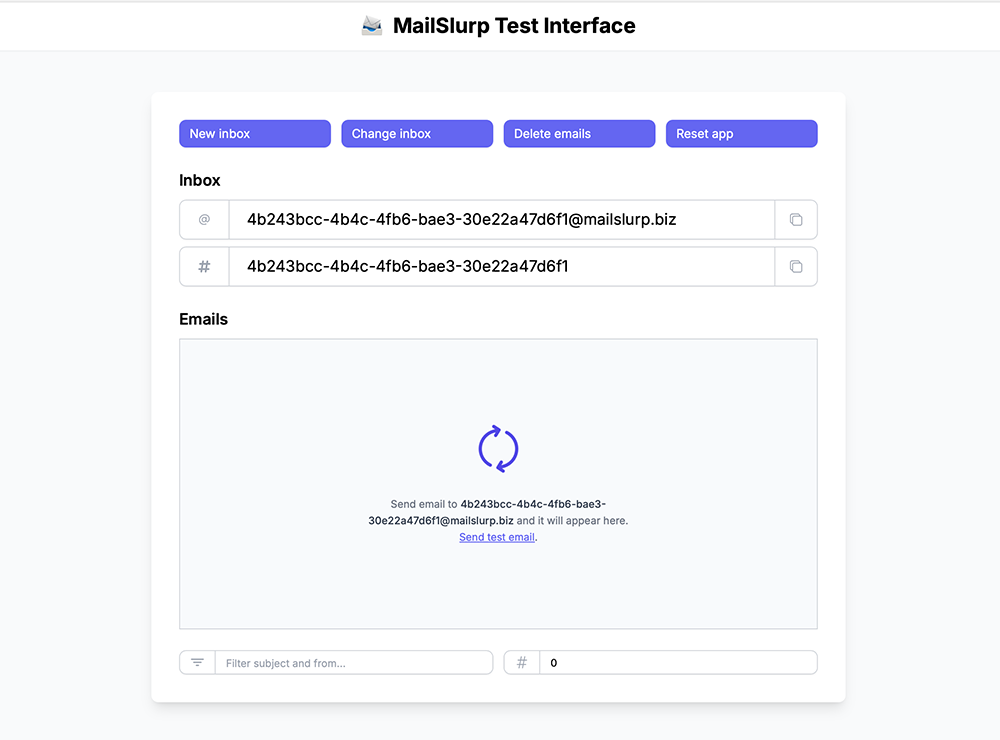 Visual interface for test recording