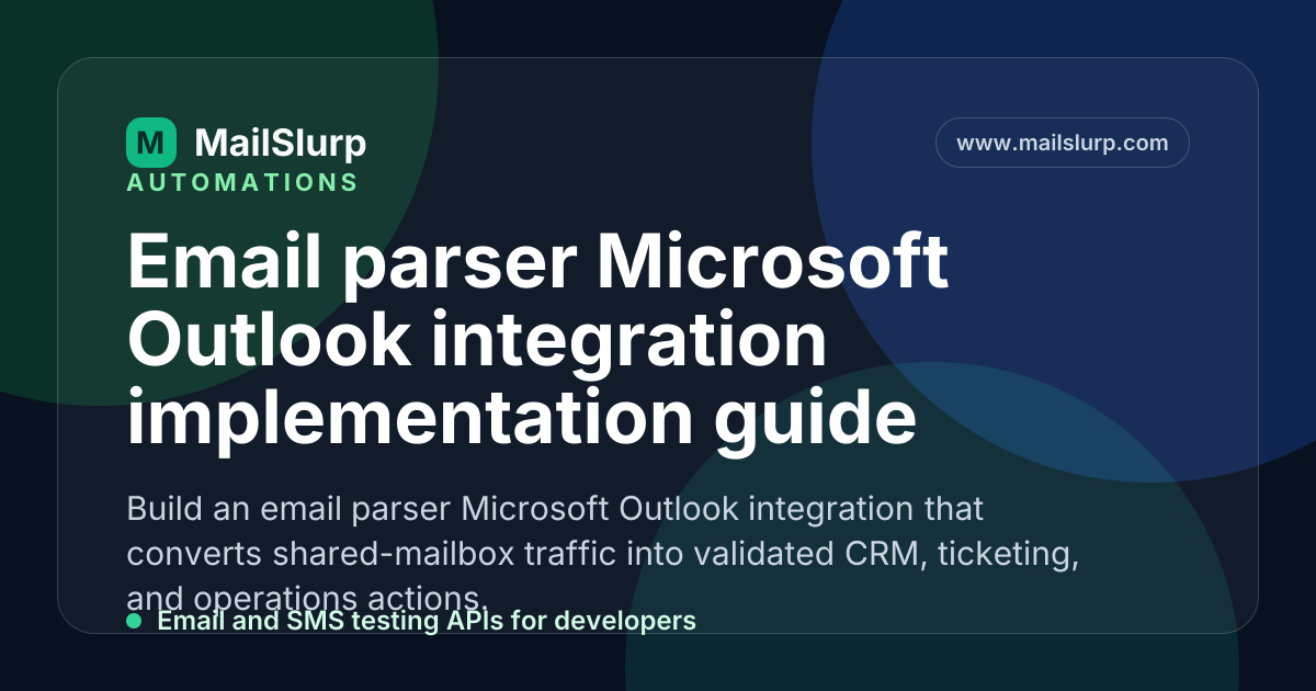 Email parser Microsoft Outlook integration implementation guide