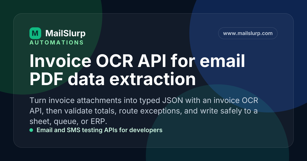Invoice OCR API implementation for finance workflows