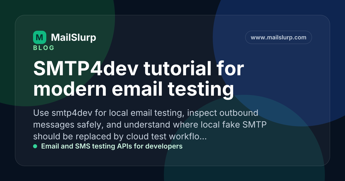 SMTP4dev tutorial for modern email testing