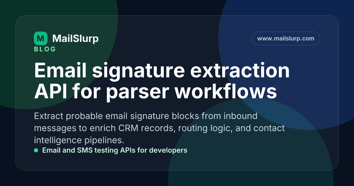 Api Signature Example Email signature extraction API for parser workflows