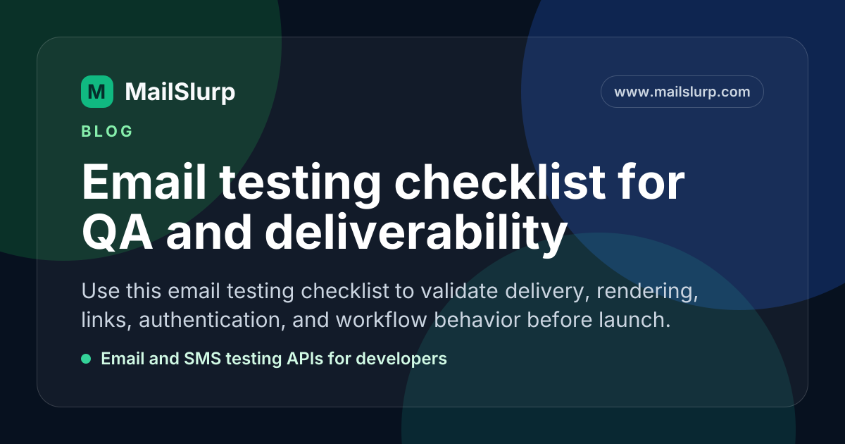 Simple Eml Testing Form Email testing checklist for QA and deliverability
