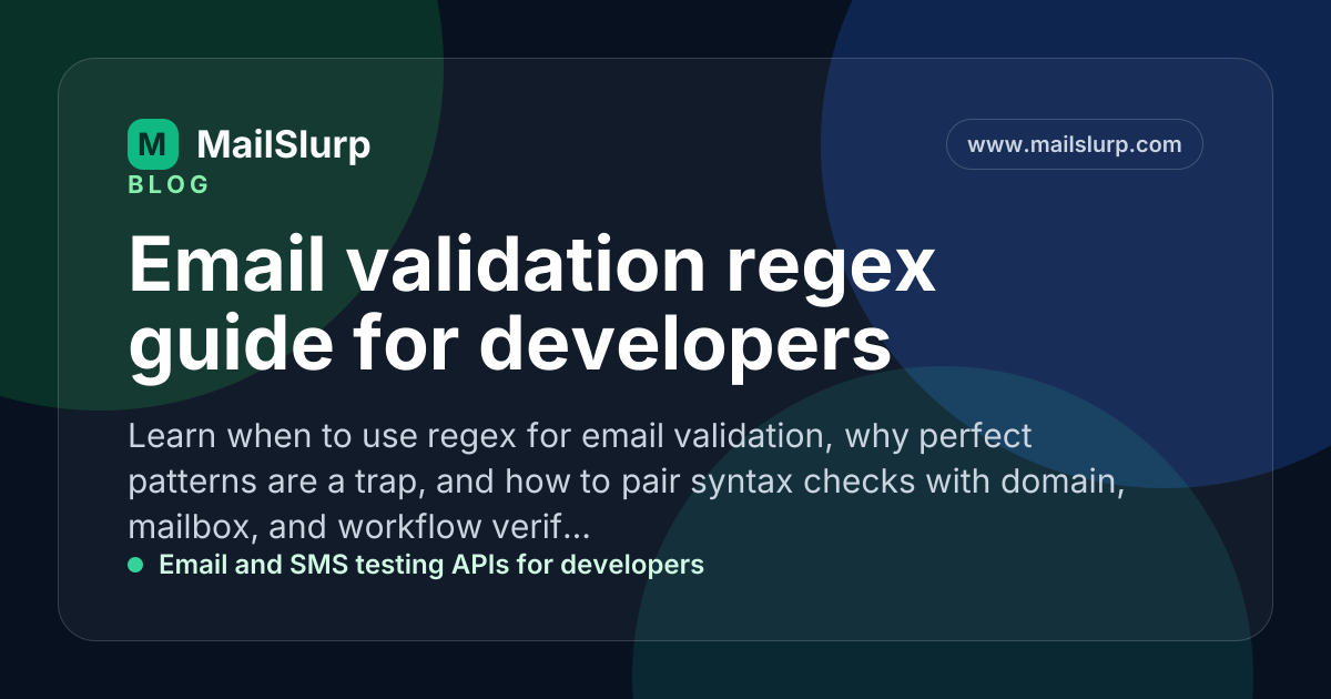 Email validation regex guide for developers