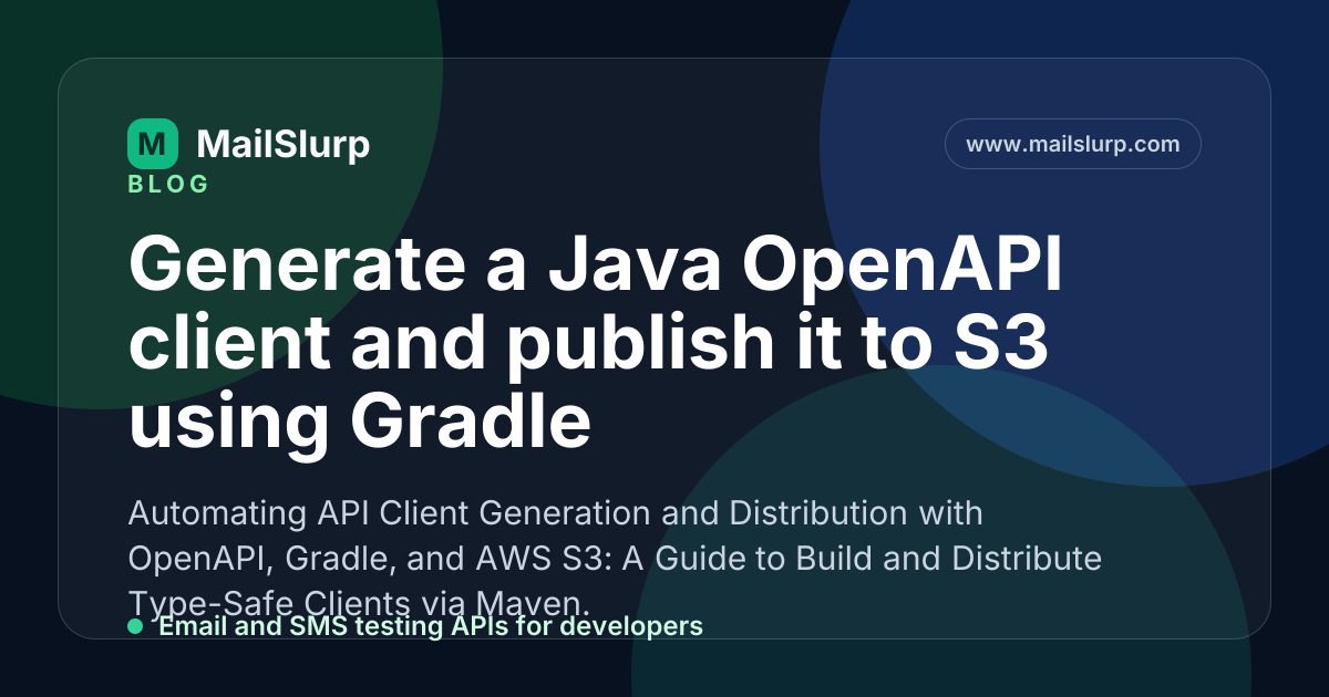 Generate a Java OpenAPI client and publish it to S3 using Gradle