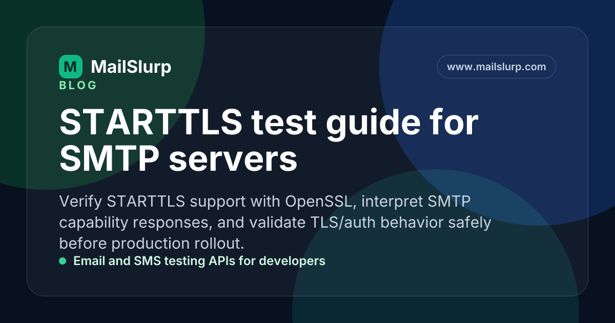 STARTTLS test guide for SMTP servers