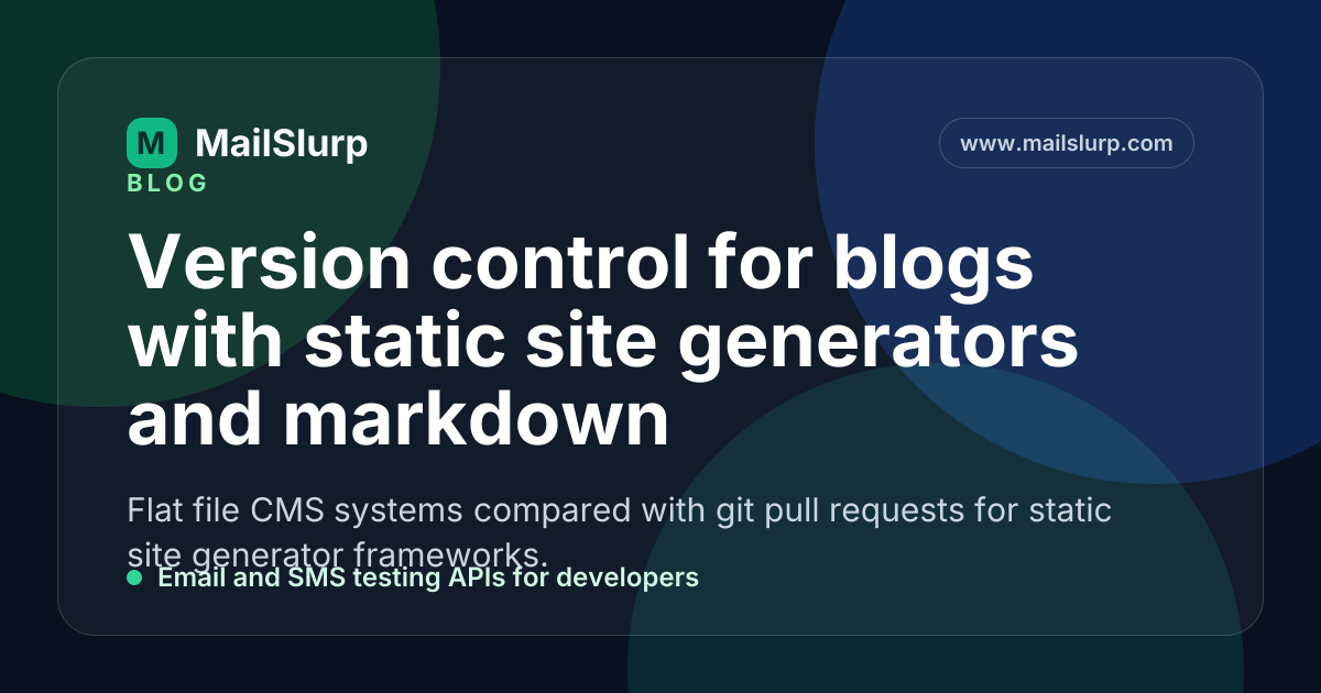 Version control for blogs with static site generators and markdown