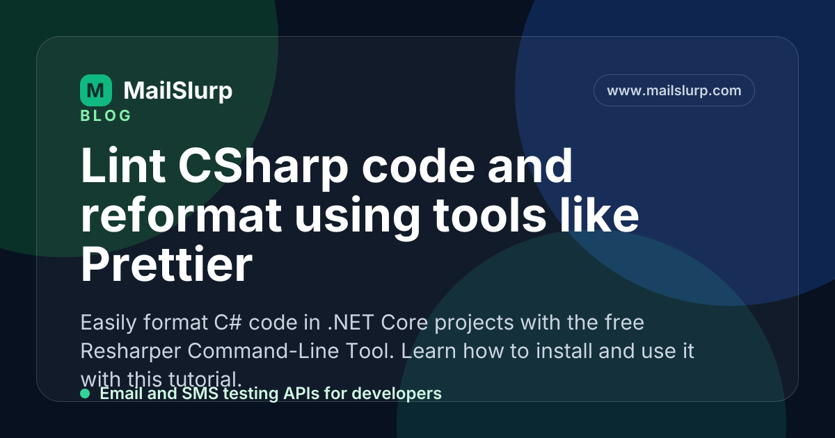 Lint CSharp code and reformat using tools like Prettier