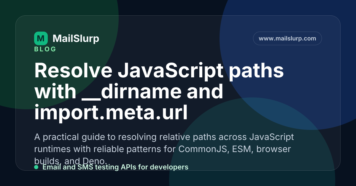 Resolve JavaScript paths with __dirname and import.meta.url