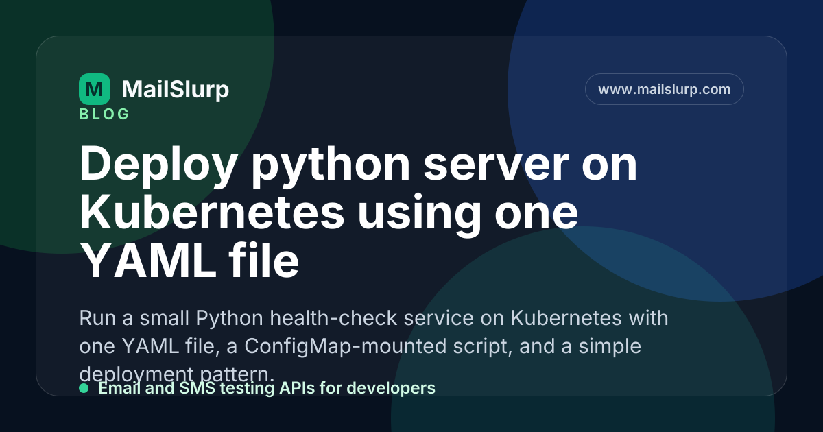 Deploy python server on Kubernetes using one YAML file