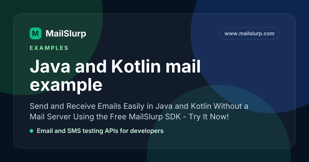 Java and Kotlin mail example