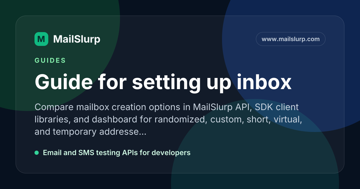 Guide for setting up inbox
