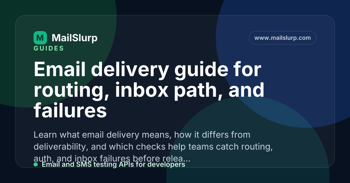 Email delivery guide for routing, inbox path, and failures