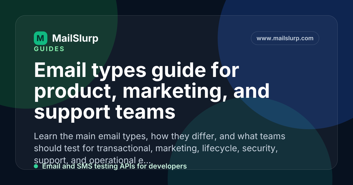 Email types guide for product, marketing, and support teams