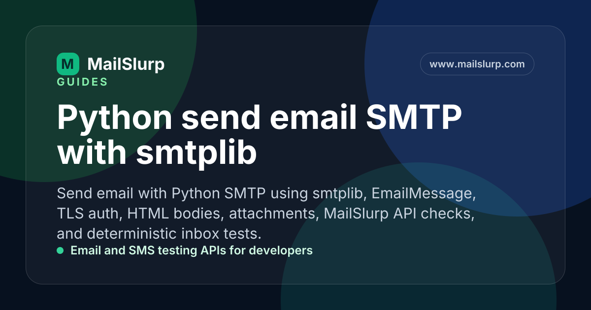 Python send email SMTP with smtplib